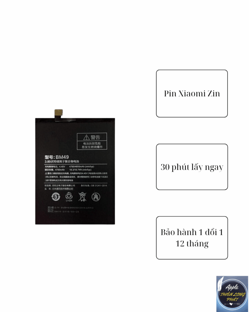 Pin Xiaomi Mi 10/ Mi 10 Pro/ Mi 10 Ultra Zin