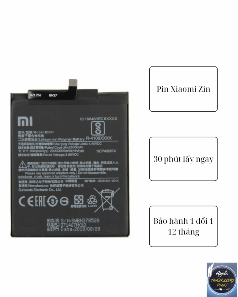 Pin Xiaomi Mi 10/ Mi 10 Pro/ Mi 10 Ultra Zin