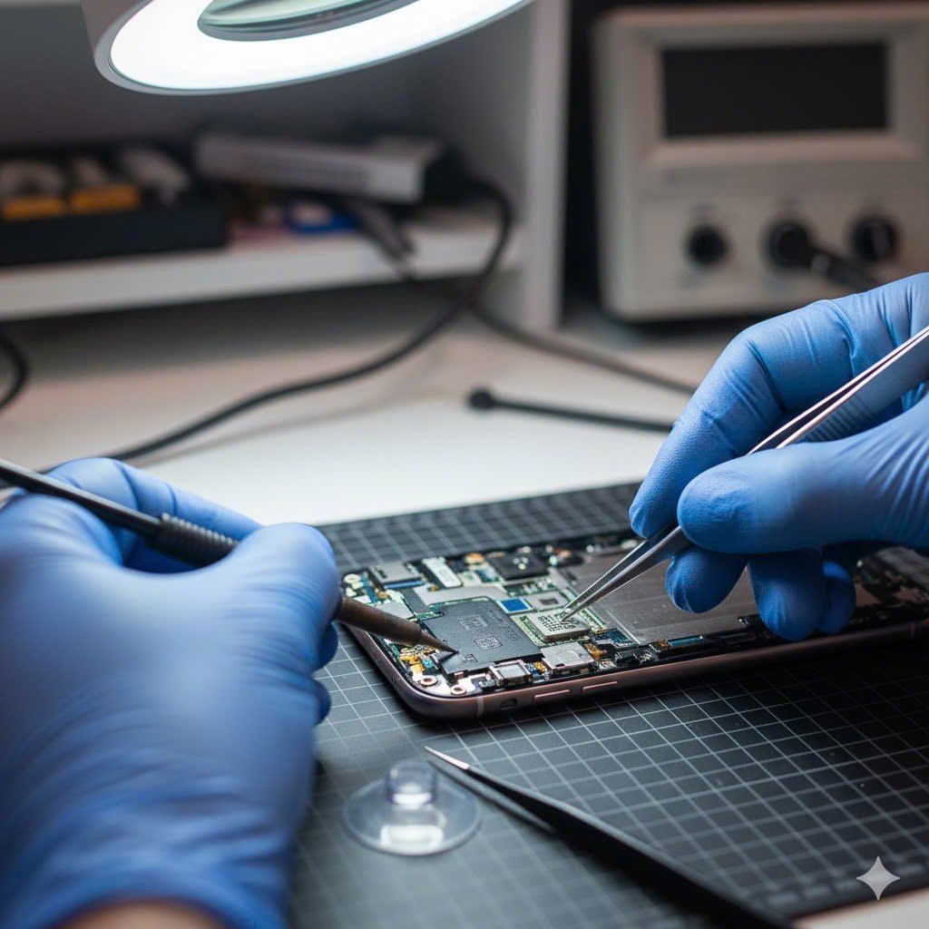 Kỹ thuật viên thay mic điện thoại chuyên nghiệp - Apple Thiên Long Phát Thay mic điện thoại